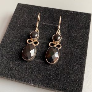 Sterling Silver and Onyx Earrings